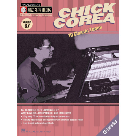 Chick Corea Jazz play-along volume 67 - Chick Corea AVEC CD JazzPlayAlong