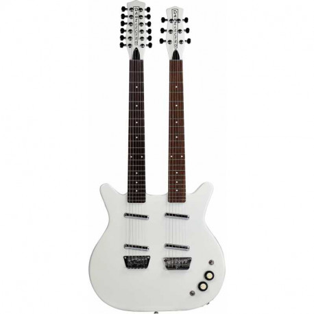 DANELECTRO DOUBLE NECK 6 12 WHITE PEARL