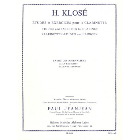 Hyacinthe Klosé Exercices journaliers