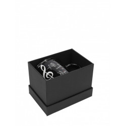 Mug ''All I need is music'' black 350 ML (new bone china) with gift case