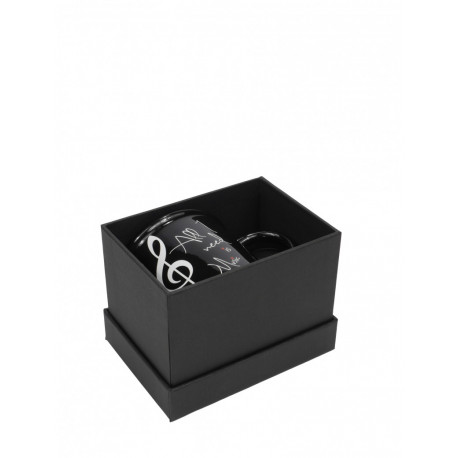 Mug ''All I need is music'' black 350 ML (new bone china) with gift case