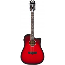 D'ANGELICO PREMIER BOWERY 12 LS BLACK CHERRY BURST