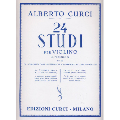 CURCI 24 ETUDES POUR VIOLON OP23