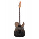 SCHECTER PT STANDARD BLACK FADE BURST BURL