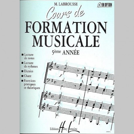 Labrousse : Cours De Formation Musicale Vol.5 - Partitions