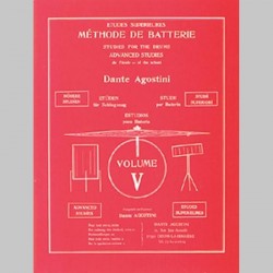 Dante Aghostini - MÉTHODE DE BATTERIE, volume 5 : ÉTUDES SUPÉRIEURES