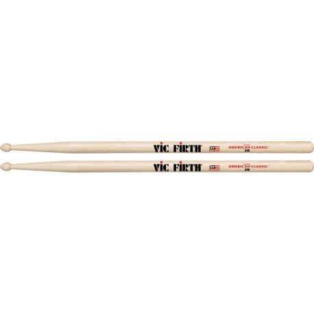 BAGUETTES VIC FIRTH 2B SERIE AMERICAN CLASSIC HICKORY Olive bois