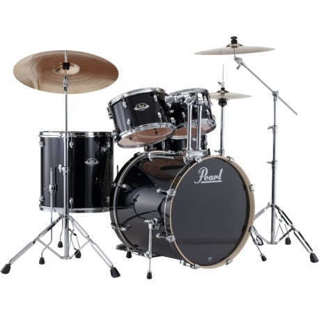 PEARL EXPORT ROCK 22'' JET BLACK AVEC CYMBALES ET ACCESSOIRES