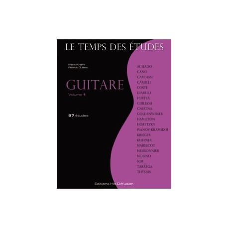 Le Temps des études guitare vol. 1 M. Khalifa et P. Guillem 